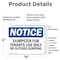 Signmission Dumpster For Tenants Use Only Sign With Symbol, 18 in W x Rectangle, Vinyl Decal OS-2PACK-NS-D-1218-L-15542 - alternate 4